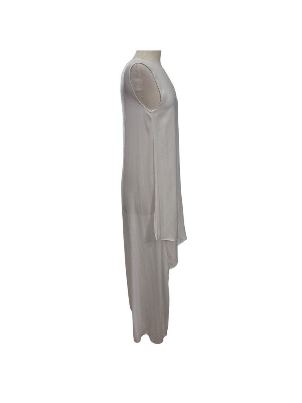 BCBGMAXAZRIA Dress XS White Sleeveless Asymmetrical - Picture 4 of 8